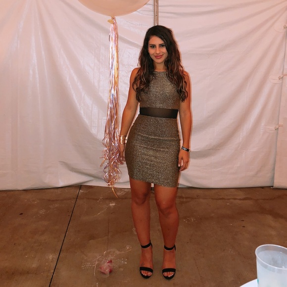 Forever 21 Dresses & Skirts - Olive Green Sparkly Short Party Dress Forever 21